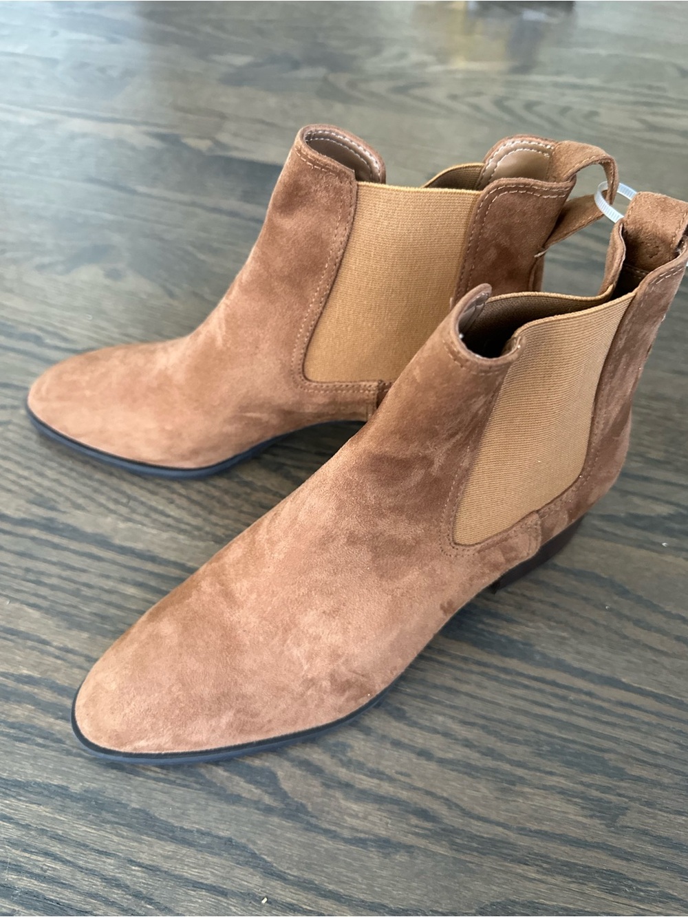 Saw Nordstrom Rack Suede Chelsea Ankle Boots in Chestnut Brown